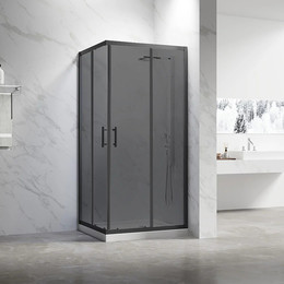 Душевое ограждение Veconi Rovigo 110x90 см RV27B-11090-05-C8, черный/тонированное - фото 