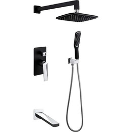 Душевая система для ванны Boheme Venturo 374-B-2, black chrome, Цвет производителя: black chrome - фото 