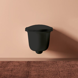 Унитаз подвесной безободковый ArtCeram Chic CHV001 17 00, чёрный матовый, Цвет производителя: чёрный матовый - фото 