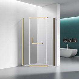 Душевое ограждение Veconi Rovigo 100x100 см RV073B-100100-01-C4, чёрный/прозрачное - фото 