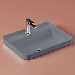 Раковина врезная на столешницу ArtCeram Fuori Scala 60 см TFL034 37 00, denim - фото 