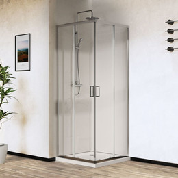 Душевое ограждение Vincea City 80x80 см VSS-5CT800CL, хром/прозрачное - фото 