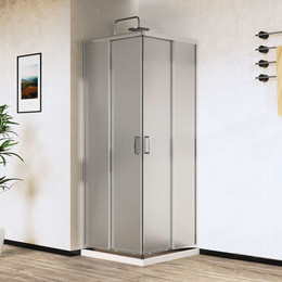 Душевое ограждение Vincea City 80x80 см VSS-5CT800MT, хром/текстурное - фото 