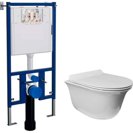 Инсталляция Loranto с подвесным безободковым унитазом Azario Felice 4501+AZ-0051 - фото 