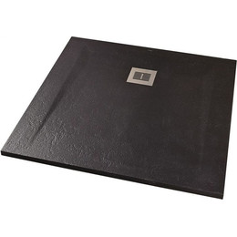 Поддон Sanitana Rocks 90x90 см, чёрный - фото 