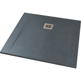 Поддон Sanitana Rocks 90x90 см, антрацит - фото 