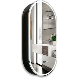 Зеркало-шкаф Azario Soho Black 50 см LED-00002612, черный - фото 