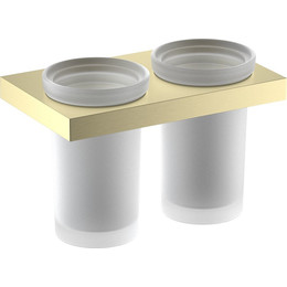 Стакан двойной для зубных щеток Timo Petruma 15234/17, золото матовое - фото 