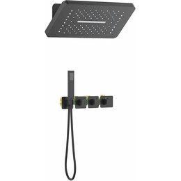 Душевая система для душа с термостатом Timo Petruma SX-5249/03SM, черный матовый - фото 