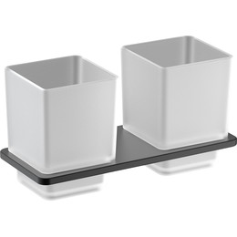 Стакан двойной для зубных щеток Timo Torne 43034/03, черный матовый - фото 