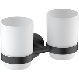 Стакан двойной для зубных щеток Timo Selene 13034/03, черный - фото 