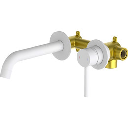 Смеситель для раковины настенный Timo Saona 2372/16SM, белый матовый - фото 