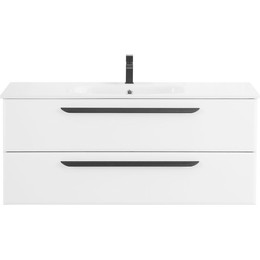 Тумба подвесная с раковиной Cezares ECO-1200-4C-SO-2-BO+CZR-1200/480-LV-MR-ECO 120 см, Bianco Opaco - фото 