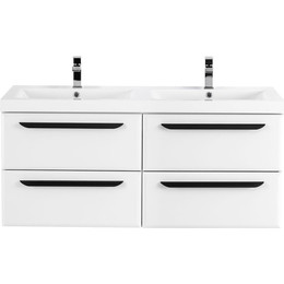 Тумба подвесная с раковиной Cezares ECO-1200-4C-SO-2-BO+CZR-1200/480-2-LV-MR-ECO 120 см, Bianco Opaco - фото 