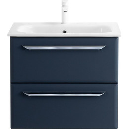 Тумба подвесная с раковиной Cezares ECO-CER-600-2C-SO-GR-P 60 см, Grafito - фото 