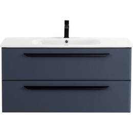 Тумба подвесная с раковиной Cezares ECO-CER-1200-2C-SO-GR-P 120 см, Grafito - фото 