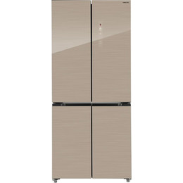 Холодильник Side by Side Hiberg RFQ-600DX NFGY inverter, бежевое стекло с полосками - фото 