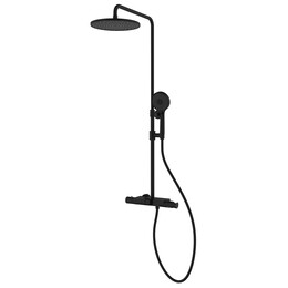 Душевая стойка с термостатом Azario Piano AZ-678U87ZA8(PA)-1DA1K17A-JR3A50APA, черный, Цвет производителя: чёрный - фото 