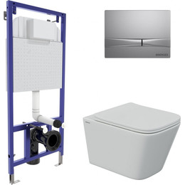 Инсталляция Berges Wasserhaus Novum с подвесным унитазом Floe S Rimless 043248 - фото 