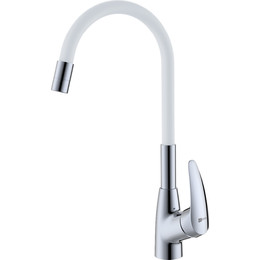 Смеситель для кухни Lemark Linara LM0415C-White, хром/белый - фото 