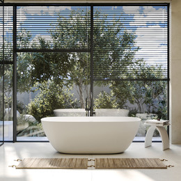 Ванна отдельностоящая Abber Stein 170x72 см AS9612-1.7, белый матовый - фото 