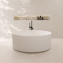 Ванна отдельностоящая Abber Stein 150x150 см AS9679, белый матовый - фото 