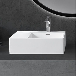 Раковина подвесная Abber Stein 56 см AS2644 R, белый матовый - фото 