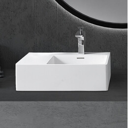 Раковина подвесная Abber Stein 56 см AS2644 R, белый матовый - фото 