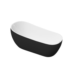 Ванна отдельностоящая Grossman Galaxy 170x75 см GR-1403MB, черный матовый - фото 