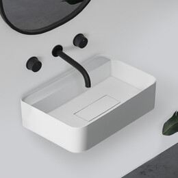 Раковина подвесная Abber Stein 50 см AS2626, белый матовый - фото 