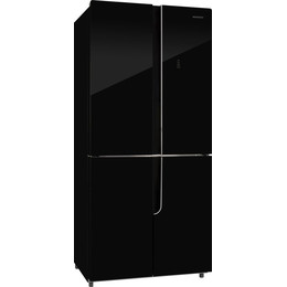 Холодильник Side by Side NordFrost RFQ 510 NFGB inverter (чёрное стекло) - фото 