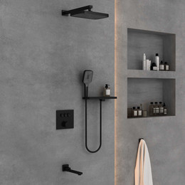 Душевая система для ванны Vincea VSFW-4311RMB, черный - фото 