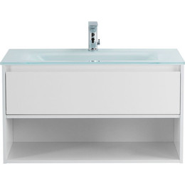 Тумба подвесная с раковиной BelBagno KRAFT-800-1C-SO-BO 80 см, Bianco Opaco - фото 