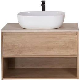 Тумба подвесная со столешницей BelBagno Kraft 100 см KRAFT-1000-1C-SO-RNN+KEP-100-MCO - фото 