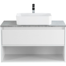 Тумба подвесная со столешницей BelBagno Kraft 90 см KRAFT-900-1C-SO-BO+KEP-80-MGL - фото 