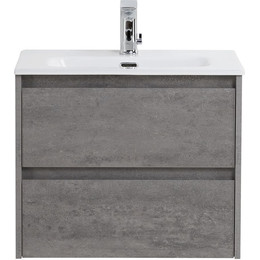 Тумба подвесная с раковиной BelBagno KRAFT 39-500/390-2C-SO-CG 50 см, Cemento Grigio - фото 
