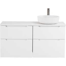 Тумба подвесная со столешницей BelBagno Etna 120 см ETNA-H60-600-2C-SO-BL-P+EK-120-AS-BO-R, Цвет фасада: Bianco Lucido - фото 
