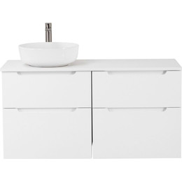Тумба подвесная со столешницей BelBagno Etna 120 см ETNA-H60-600-2C-SO-BL-P+EK-120-AS-BO-L, Цвет фасада: Bianco Lucido - фото 