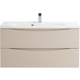 Тумба подвесная с раковиной BelBagno MARINO-800-2C-SO-CO-P 80 см, Crema Opaco (раковина BB800/450-LV-MR-PR) - фото 