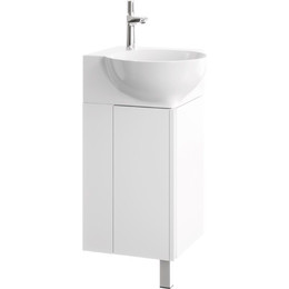 Тумба напольная с раковиной Aqwella Porto 45 см POR0104WW, белый, Цвет фасада: белый - фото 