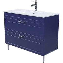 Тумба напольная с раковиной Iddis Oxford 100 см OXF10N1i95K, синий - фото 