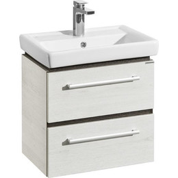 Тумба подвесная с раковиной Акватон Ронда 55 см 1A2076K1RSC20, дуб соммерсет - фото 