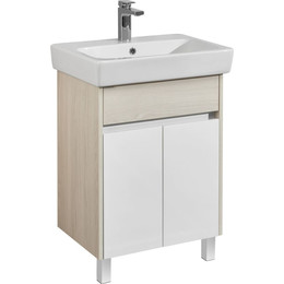 Тумба напольная с раковиной Акватон Верди 60 см 1A2077K1VDAV0, белый/ясень фабрик - фото 