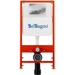 Инсталляция для унитаза BelBagno BB026/BB081CR (кнопка смыва хром глянцевый) - фото 
