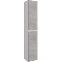 Пенал подвесной Lemark Combi 35 см LM03C35P-Beton, белый глянец/бетон - фото 