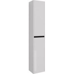 Пенал подвесной Lemark Combi 35 см LM03C35P-black, белый глянец/черный матовый - фото 