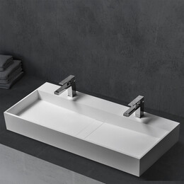 Раковина накладная Abber Stein 120 см AS2642, белый матовый - фото 