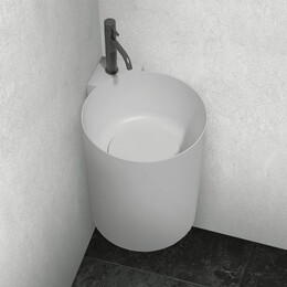 Раковина подвесная Abber Stein 42 см AS2625, белый матовый - фото 