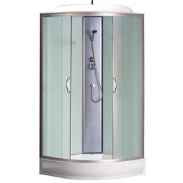 Душевая кабина Loranto CS-6611 F 100х100 см, хром/матовое - фото 