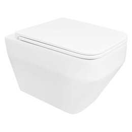 Унитаз подвесной безободковый Azario Moneo AZ-0062 с тонкой крышкой микролифт - фото 